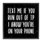 Stupell Industries Text Me For TP Funny Bathroom Framed Floater Canvas Wall Art